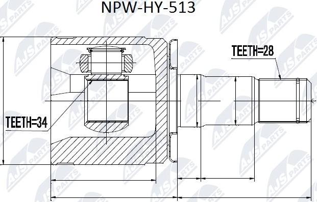 NTY NPW-HY-513 - Ledsats, drivaxel xdelar.se