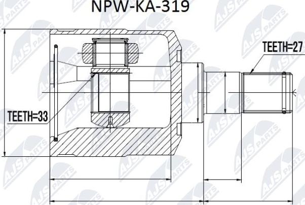 NTY NPW-KA-319 - Ledsats, drivaxel xdelar.se