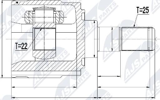 NTY NPW-KA-314 - Ledsats, drivaxel xdelar.se