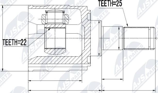 NTY NPW-KA-318 - Ledsats, drivaxel xdelar.se