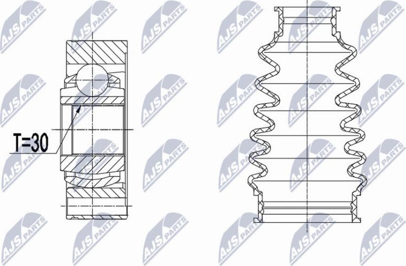 NTY NPW-KA-336 - Ledsats, drivaxel xdelar.se