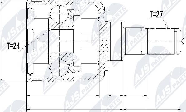 NTY NPW-KA-328 - Ledsats, drivaxel xdelar.se