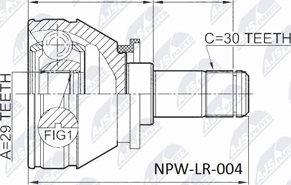 NTY NPW-LR-004 - Ledsats, drivaxel xdelar.se