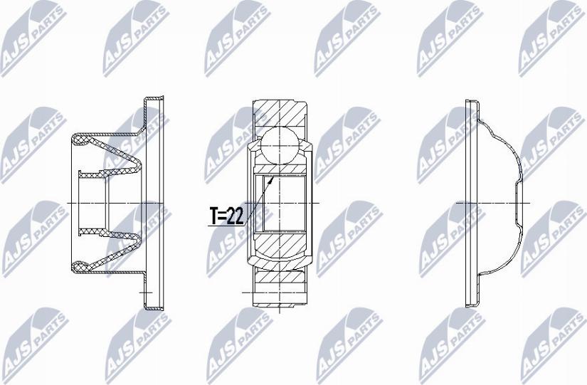 NTY NPW-LR-020 - Ledsats, drivaxel xdelar.se