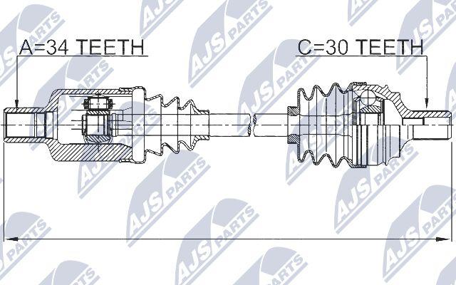 NTY NPW-ME-035 - Drivaxel xdelar.se