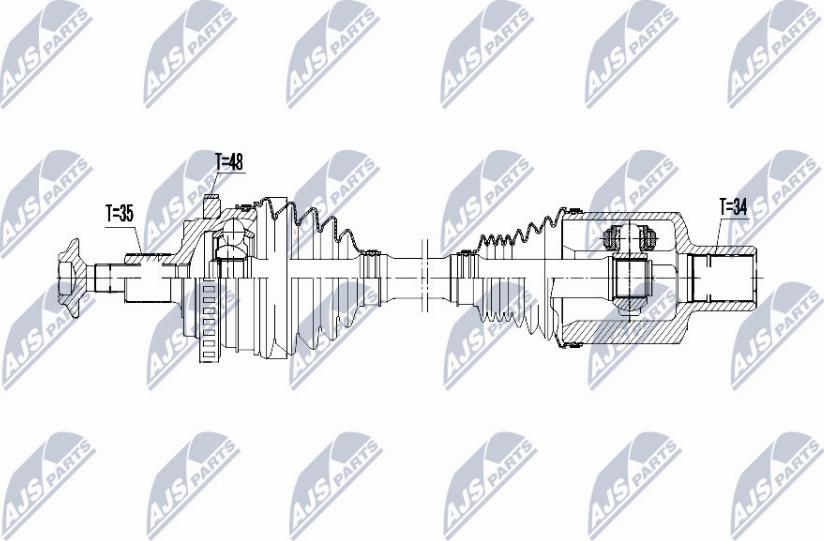 NTY NPW-ME-073 - Drivaxel xdelar.se