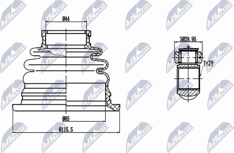 NTY NPW-MS-041 - Ledsats, drivaxel xdelar.se