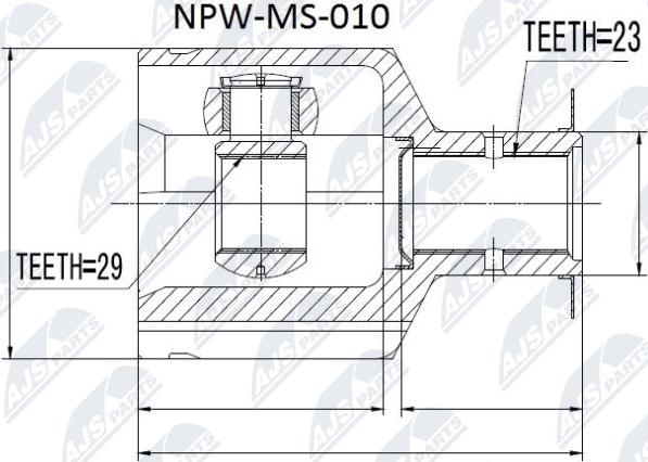 NTY NPW-MS-010 - Ledsats, drivaxel xdelar.se