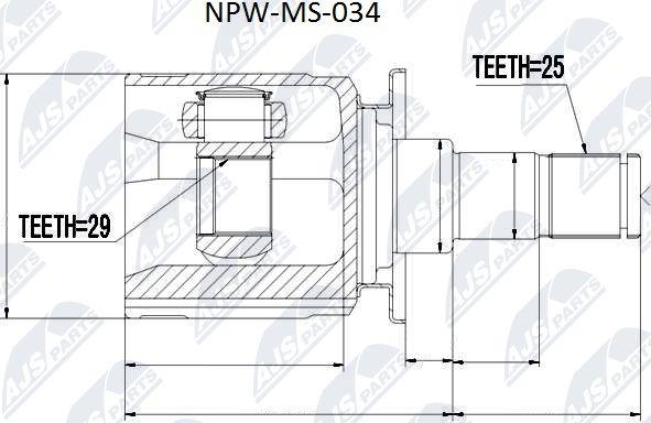 NTY NPW-MS-034 - Ledsats, drivaxel xdelar.se