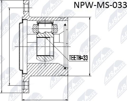 NTY NPW-MS-033 - Ledsats, drivaxel xdelar.se