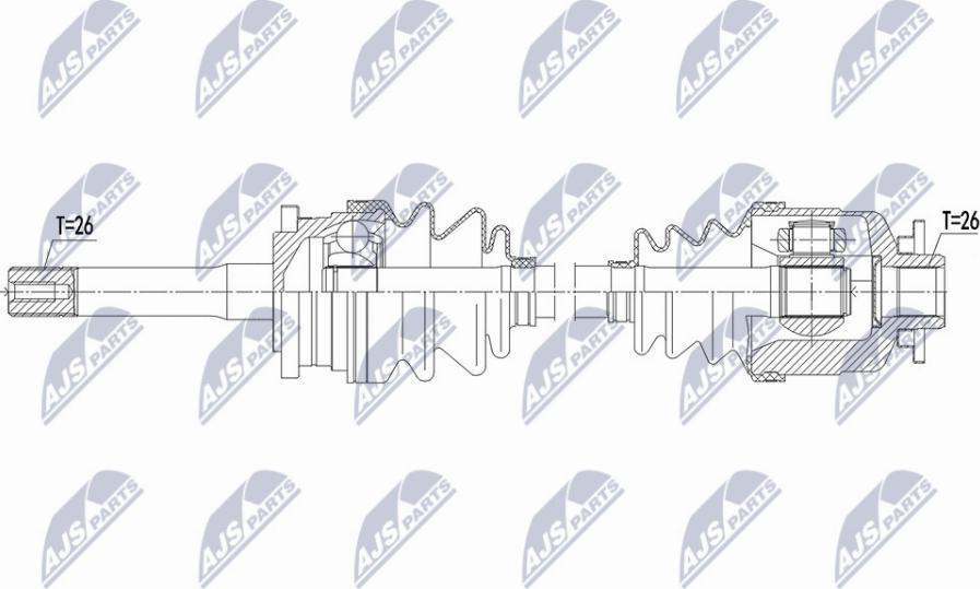 NTY NPW-MZ-068 - Drivaxel xdelar.se