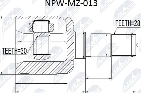 NTY NPW-MZ-013 - Ledsats, drivaxel xdelar.se