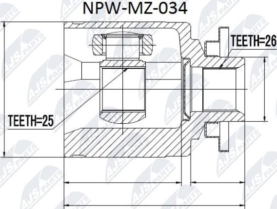 NTY NPW-MZ-034 - Ledsats, drivaxel xdelar.se