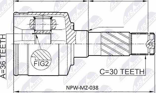 NTY NPW-MZ-038 - Ledsats, drivaxel xdelar.se