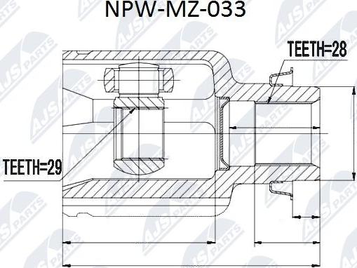 NTY NPW-MZ-033 - Ledsats, drivaxel xdelar.se