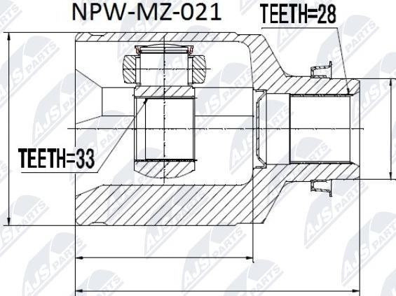 NTY NPW-MZ-021 - Ledsats, drivaxel xdelar.se