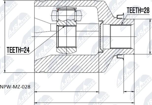 NTY NPW-MZ-028 - Ledsats, drivaxel xdelar.se