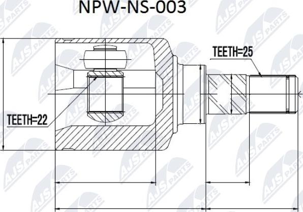 NTY NPW-NS-003 - Ledsats, drivaxel xdelar.se