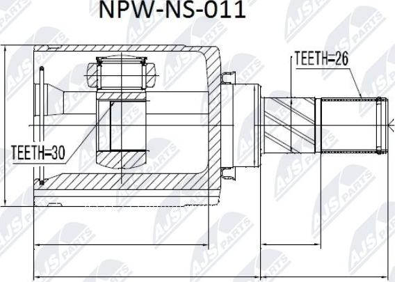 NTY NPW-NS-011 - Ledsats, drivaxel xdelar.se