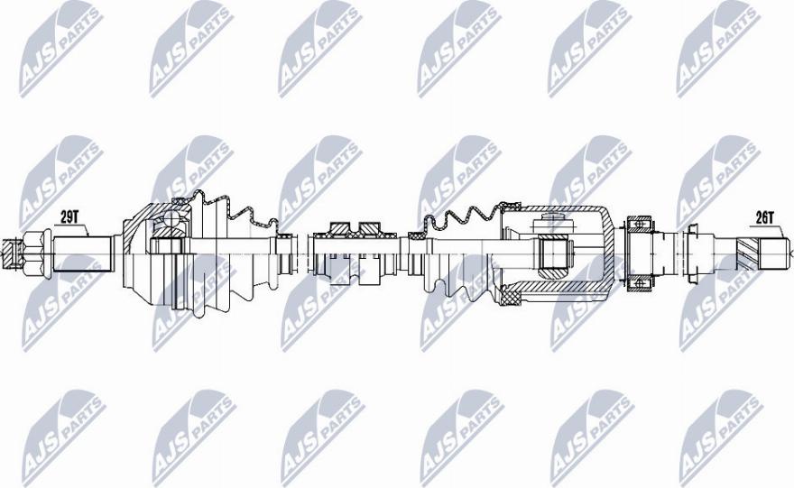 NTY NPW-NS-070 - Drivaxel xdelar.se