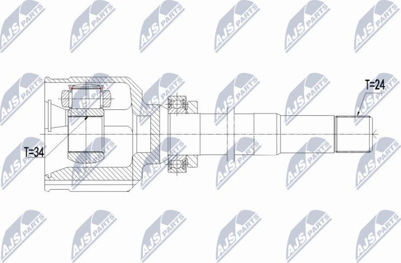 NTY NPW-PE-020 - Ledsats, drivaxel xdelar.se