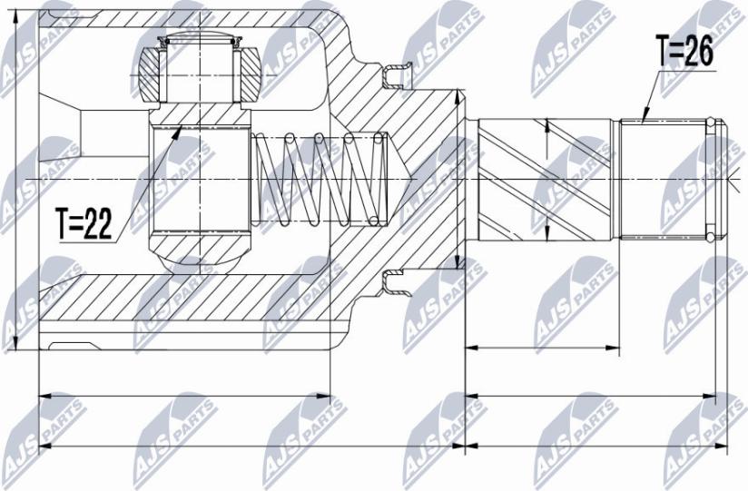 NTY NPW-RE-050 - Ledsats, drivaxel xdelar.se