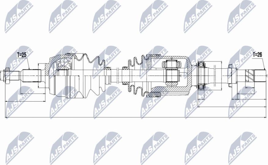 NTY NPW-RE-132 - Drivaxel xdelar.se