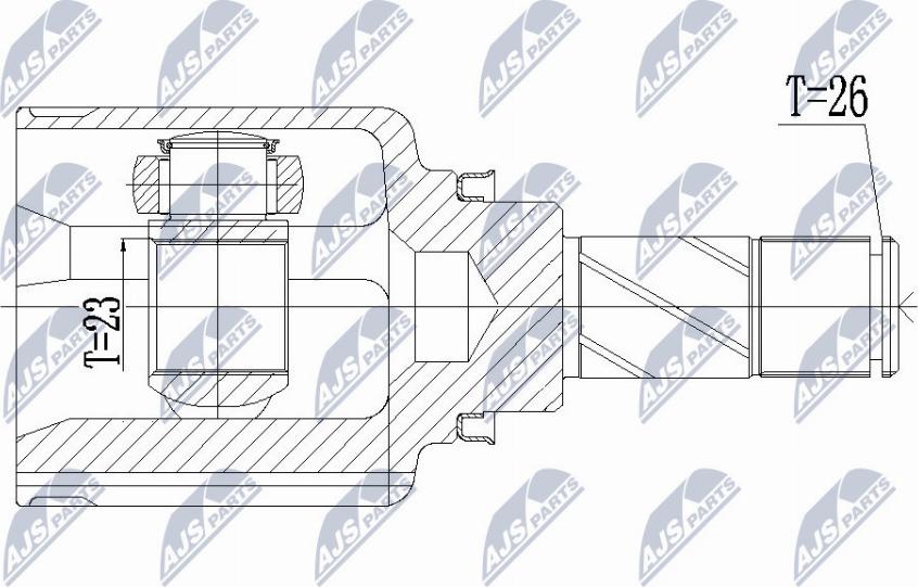 NTY NPW-RE-121 - Ledsats, drivaxel xdelar.se