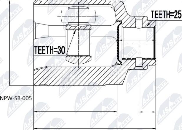 NTY NPW-SB-005 - Ledsats, drivaxel xdelar.se