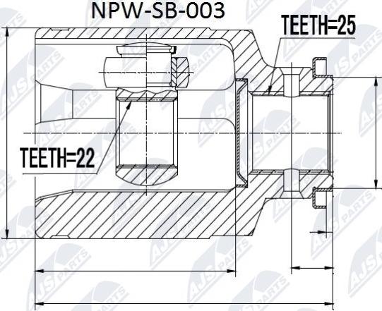 NTY NPW-SB-003 - Ledsats, drivaxel xdelar.se