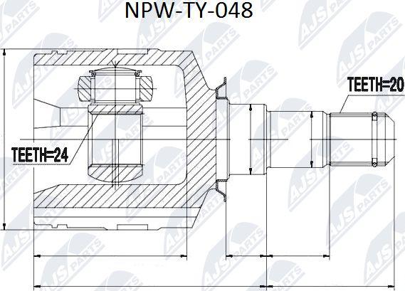 NTY NPW-TY-048 - Ledsats, drivaxel xdelar.se