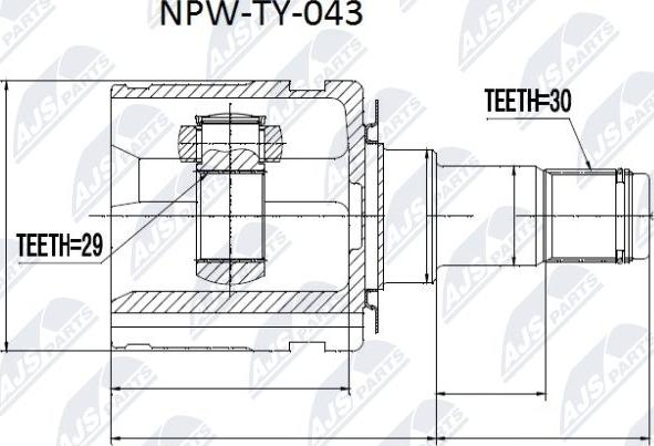 NTY NPW-TY-043 - Ledsats, drivaxel xdelar.se