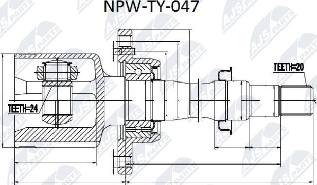 NTY NPW-TY-047 - Ledsats, drivaxel xdelar.se