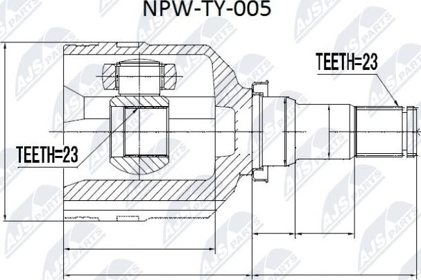 NTY NPW-TY-005 - Ledsats, drivaxel xdelar.se