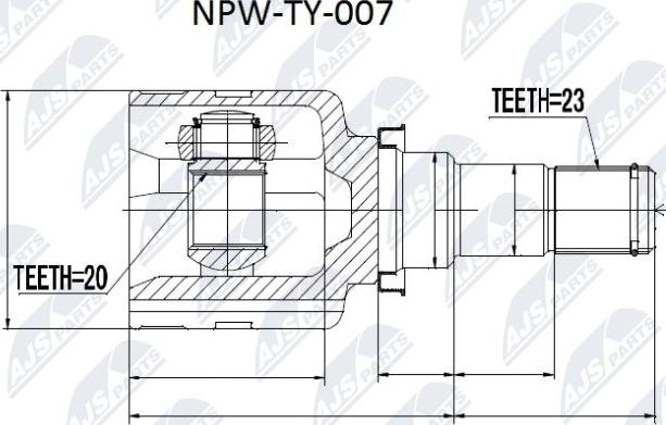 NTY NPW-TY-007 - Ledsats, drivaxel xdelar.se