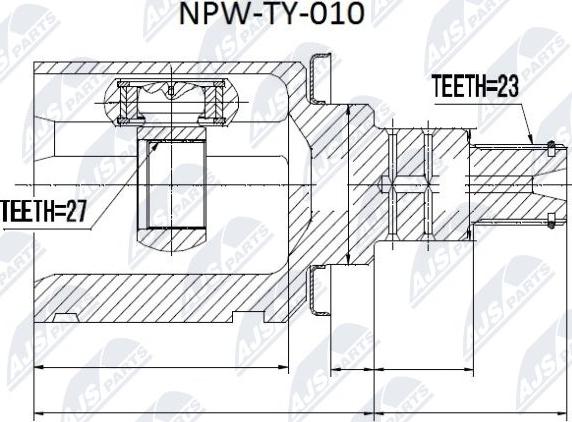 NTY NPW-TY-010 - Ledsats, drivaxel xdelar.se