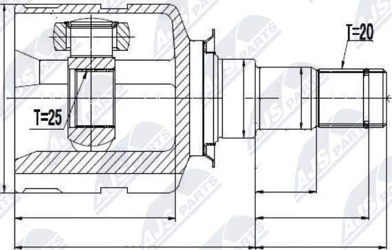 NTY NPW-TY-013 - Ledsats, drivaxel xdelar.se