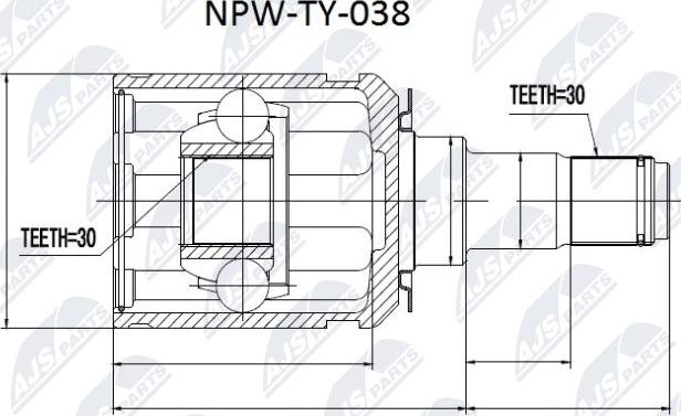 NTY NPW-TY-038 - Ledsats, drivaxel xdelar.se