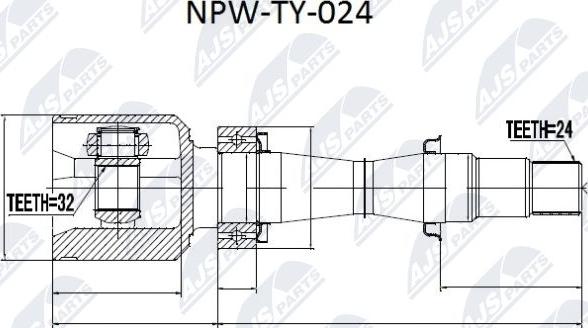 NTY NPW-TY-024 - Ledsats, drivaxel xdelar.se