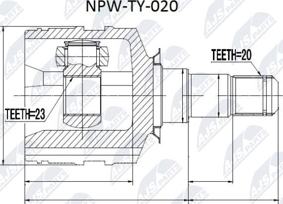 NTY NPW-TY-020 - Ledsats, drivaxel xdelar.se