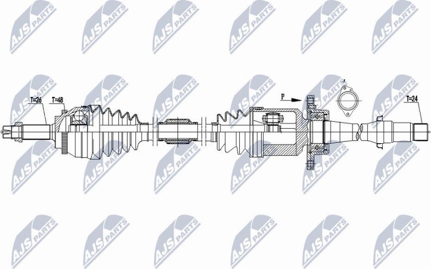 NTY NPW-TY-075 - Drivaxel xdelar.se