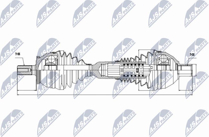 NTY NPW-VV-047 - Drivaxel xdelar.se