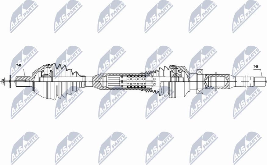 NTY NPW-VV-058 - Drivaxel xdelar.se