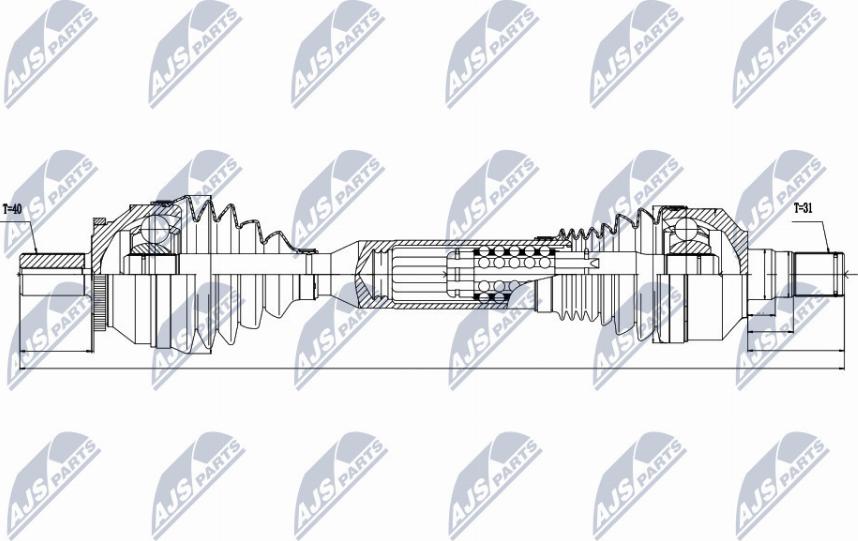 NTY NPW-VV-061 - Drivaxel xdelar.se