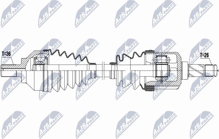 NTY NPW-VV-067 - Drivaxel xdelar.se