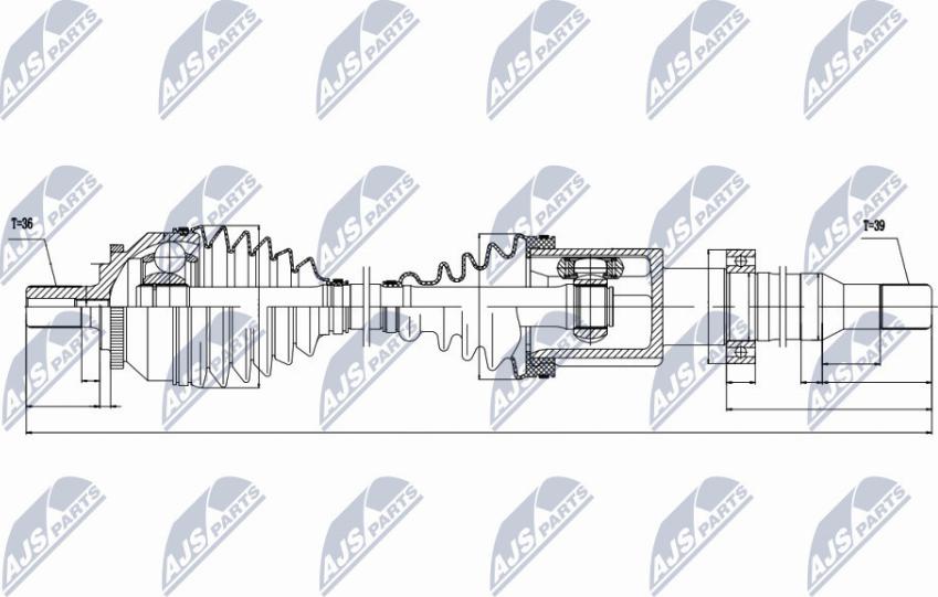 NTY NPW-VV-019 - Drivaxel xdelar.se