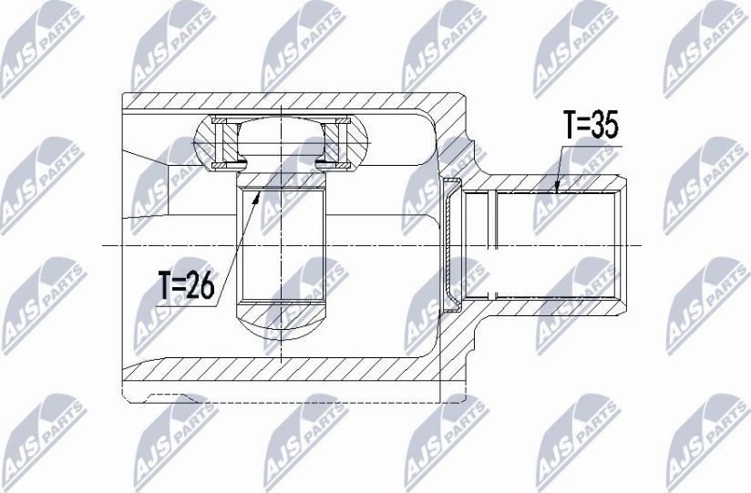 NTY NPW-VV-080 - Ledsats, drivaxel xdelar.se