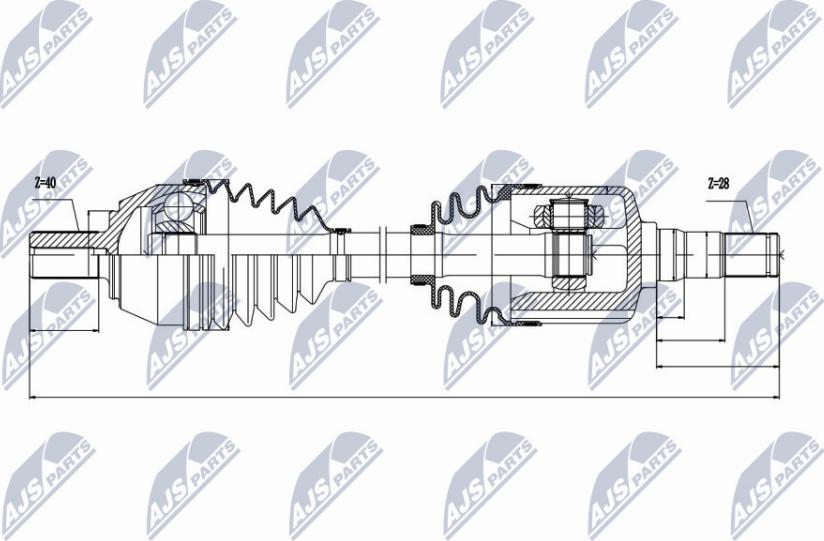 NTY NPW-VV-036 - Drivaxel xdelar.se