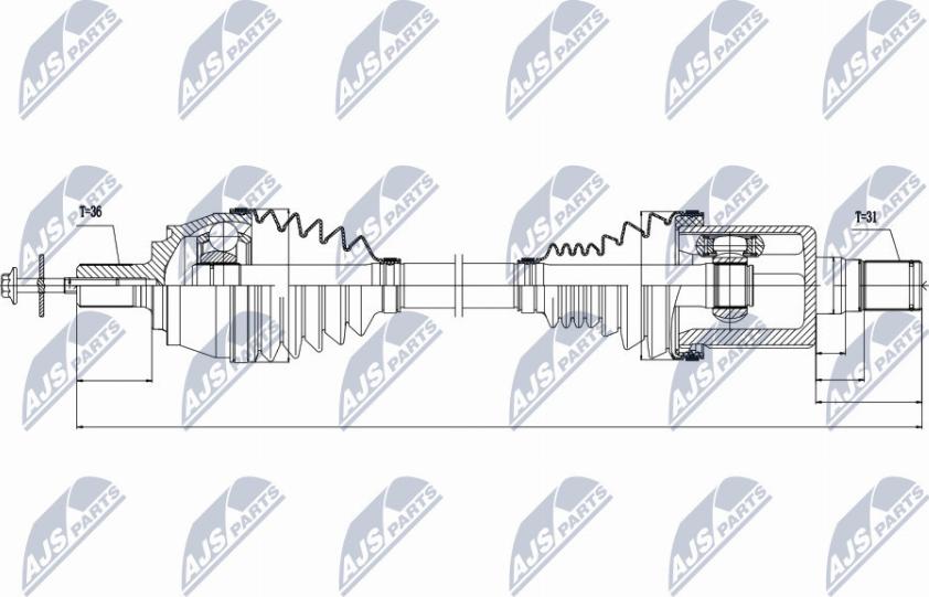 NTY NPW-VV-031 - Drivaxel xdelar.se