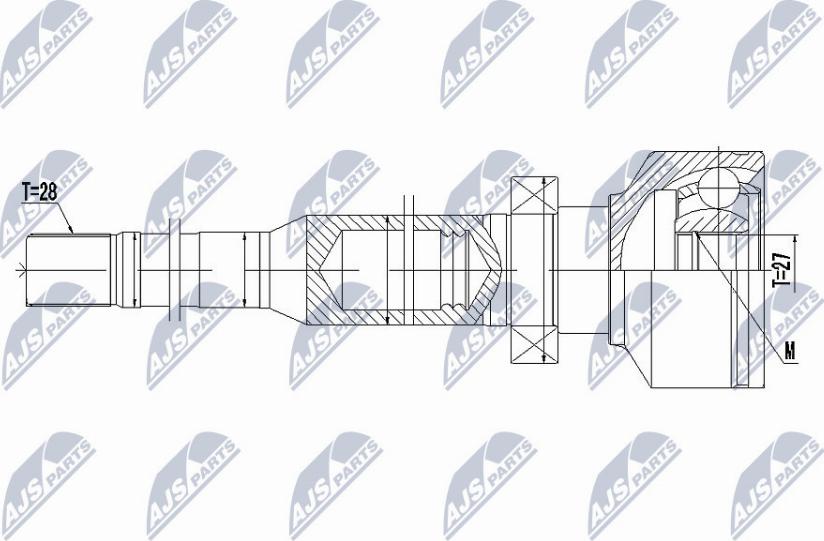 NTY NPW-VV-102 - Ledsats, drivaxel xdelar.se